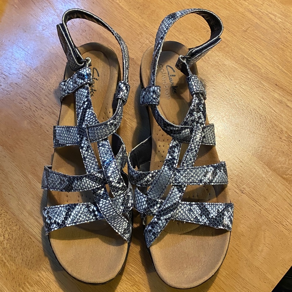 Snakeskin Strappy Sandals